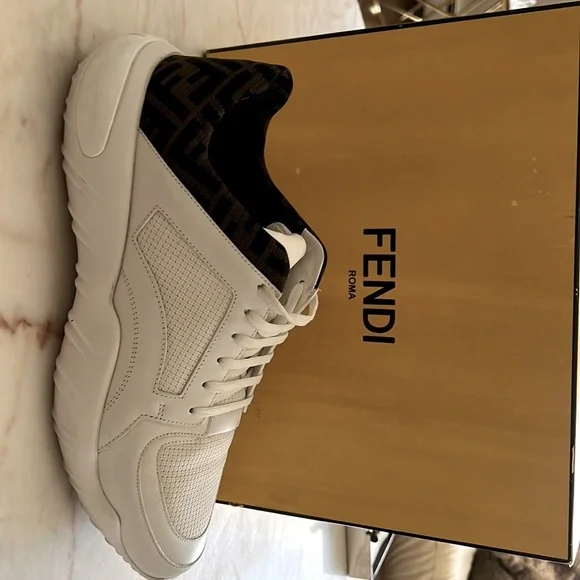 Fendi | Shoes | Mens Fendi White Sneakers | Poshmark
